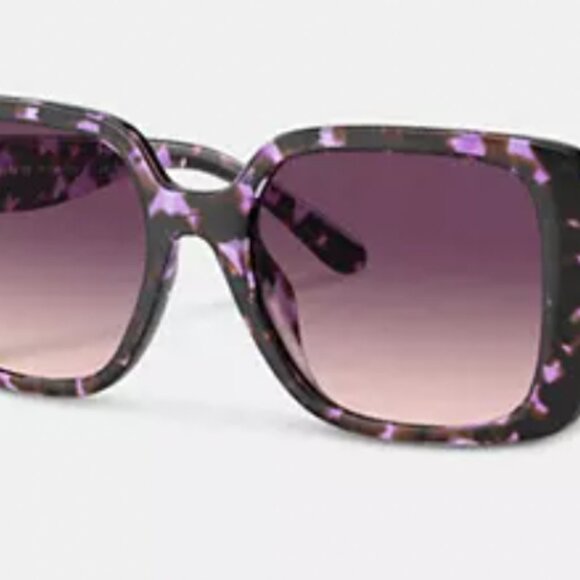 Coach Accessories - NWOT Coach Oversize Square Purple Tortoise Sunglasses